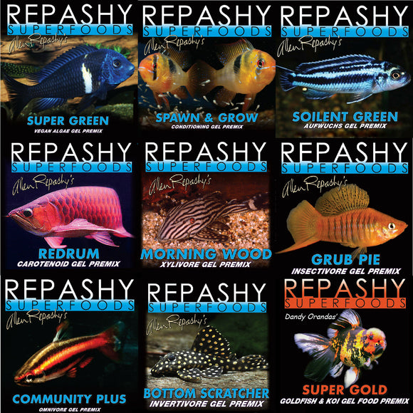 Repashy SuperFoods for Aquarium Fish - 9 Types 84g/340g